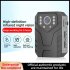 Body Camera 360  Rotatable Lens 1080P HD Anti Shake Body Cam With Back Clip 1800mAh Battery Night Vision For Travel Walking Delivery black