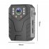 Body Camera 360  Rotatable Lens 1080P HD Anti Shake Body Cam With Back Clip 1800mAh Battery Night Vision For Travel Walking Delivery black