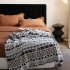 Boho Throw Blanket With Tassel Lightweight Breathable Super Soft Decorative Throw Blanket For Home Decor yellow 130 x 160CM