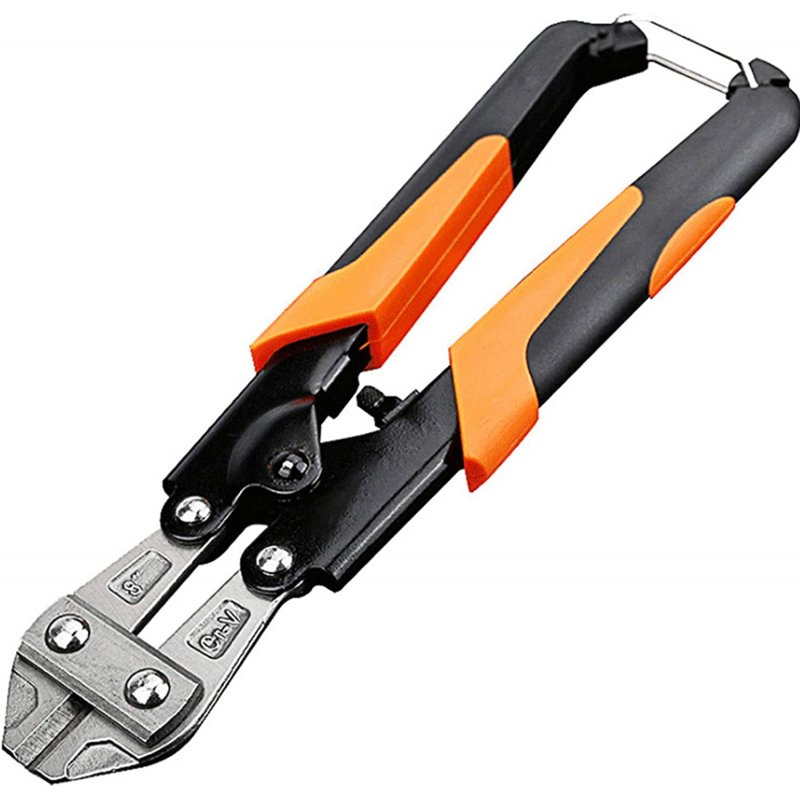 Bolt  Cutter 8-inch Steel Bolts Cutter Steel Bar Clamps Pliers Hand Tools Wire Stripping Crimping Tools Black
