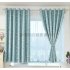 Bombax Flower Printing Curtains for Bedroom Living Room Balcony Window Shading blue 1m wide x 2m high punch