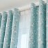 Bombax Flower Printing Curtains for Bedroom Living Room Balcony Window Shading blue 1 5m wide x 2m high punch