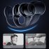 Bone Conduction Bluetooth 5 3 Headphones Wireless Ear Clip Sports Earphones with Noise Reduction Mic White