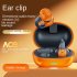 Bone Conduction Bluetooth 5 3 Headphones Wireless Ear Clip Sports Earphones with Noise Reduction Mic Orange