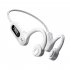 Bone Conduction Bluetooth Earphone Lightweight Wireless Hanging Ear Sports Headset V30 White