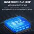 Bone Conduction Earphone Low Latency Noise Canceling Waterproof Sweat proof Wireless Bluetooth compatible Headset black