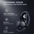 Bone Conduction Earphone Low Latency Noise Canceling Waterproof Sweat proof Wireless Bluetooth compatible Headset black