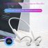 Bone Conduction Headphones Wireless Bluetooth Noise Reduction Headset Open Ear Waterproof Sports Earphones White