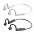 Bone Conduction Headphones Wireless Bluetooth Noise Reduction Headset Open Ear Waterproof Sports Earphones White