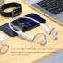 Bone Conduction Headphones Wireless Bluetooth Noise Reduction Headset Open Ear Waterproof Sports Earphones White