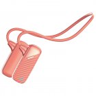 Bone Conduction Headset Wireless Bluetooth compatible 5 1 Sports Headphones With Built in Memory Card K6 pink
