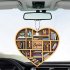 Book Lovers Heart shaped Bookcase Pendant Modern Minimalist Ornament for Bookshelf Shop Window Decoration C
