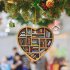 Book Lovers Heart shaped Bookcase Pendant Modern Minimalist Ornament for Bookshelf Shop Window Decoration C