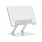 Book Stand For Reading Height Adjustable Book Holder Hands Free Folding Reading Stand Aluminium Alloy Base For Displaying Cookbook Sheet Music Laptop Silver (acrylic aluminum base)