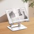 Book Stand For Reading Height Adjustable Book Holder Hands Free Folding Reading Stand Aluminium Alloy Base For Displaying Cookbook Sheet Music Laptop gold  acry