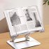 Book Stand For Reading Height Adjustable Book Holder Hands Free Folding Reading Stand Aluminium Alloy Base For Displaying Cookbook Sheet Music Laptop gold  acry