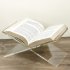 Book Stand Reading Stand Small Clear Acrylic Book Holder X Shaped Non Slip Elevating Book Shelf Clear Book Display Easel Holder For Textbook Recipe Book