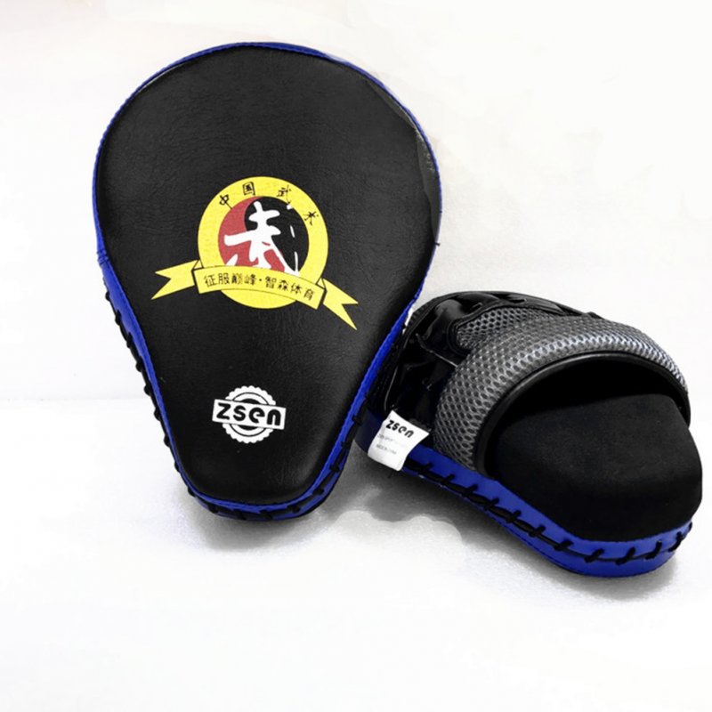 Boxing Sandbag Glove PU Leather Arc Fist Target Punch Pad for MMA Boxer Muay Thai Kick Fighting blue_standard