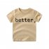 Boy Cotton Short Sleeve T Shirt with Cute Letter Printing Birthday Festival Gift