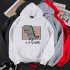 Boy Girl Hoodie Sweatshirt Cartoon Dinosaur Printing Spring Autumn Loose Student Pullover Tops Black XXL