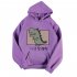 Boy Girl Hoodie Sweatshirt Cartoon Dinosaur Printing Loose Spring Autumn Student Pullover Tops Purple M