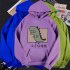 Boy Girl Hoodie Sweatshirt Cartoon Dinosaur Printing Loose Spring Autumn Student Pullover Tops Blue M