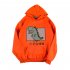 Boy Girl Hoodie Sweatshirt Cartoon Dinosaur Printing Spring Autumn Student Loose Pullover Tops Orange XL