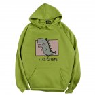 Boy Girl Hoodie Sweatshirt Cartoon Dinosaur Printing Loose Spring Autumn Student Pullover Tops Green XL