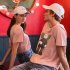 Boy Girl KAWS Couple T shirt Cartoon Doll Crew Neck Short Sleeve Loose Student Pullover Tops Pink XL