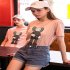 Boy Girl KAWS Couple T shirt Cartoon Doll Crew Neck Short Sleeve Loose Student Pullover Tops Pink XXL
