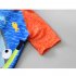 Boys Baby One piece Swimsuit With Sun Hat Cute Print Short Sleeve Sun Protection Sunscreen Surfing Suit shark shaped 4 5years M