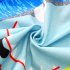 Boys Baby One piece Swimsuit With Sun Hat Cute Print Short Sleeve Sun Protection Sunscreen Surfing Suit shark shaped 4 5years M