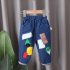 Boys Cotton Jeans Children Middle Waist Fashion Casual Cartoon Anime Trousers For 1 6 Years Old Kids light blue 2 3Y 90cm