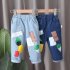 Boys Cotton Jeans Children Middle Waist Fashion Casual Cartoon Anime Trousers For 1 6 Years Old Kids light blue 2 3Y 90cm
