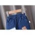Boys Cotton Jeans Children Middle Waist Fashion Casual Cartoon Anime Trousers For 1 6 Years Old Kids Navy blue 1 2Y 80cm