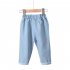 Boys Cotton Jeans Children Middle Waist Fashion Casual Cartoon Anime Trousers For 1 6 Years Old Kids Navy blue 5 6Y 110cm