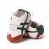 Boys Girls First Walking Shoes Soft Soles Anti slip Pu Solid Color Breathable Shoes For 3 12 Months Infant brown 6 9M sole length 12cm