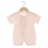 Boys Girls Short Sleeves Romper Summer Cotton Slanted Lace up Breathable Jumpsuit For 0 3 Years Old Kids watermelon 0 3M 52cm