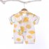 Boys Girls Short Sleeves Romper Summer Cotton Slanted Lace up Breathable Jumpsuit For 0 3 Years Old Kids avocado 0 3M 52cm