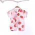 Boys Girls Short Sleeves Romper Summer Cotton Slanted Lace up Breathable Jumpsuit For 0 3 Years Old Kids avocado 0 3M 52cm