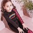 Boys Girls Split Swimsuit Fashion Printing Long Sleeves Sunscreen Swimming Tops Trousers Set 5041 pink fish scales 2XL