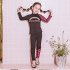 Boys Girls Split Swimsuit Fashion Printing Long Sleeves Sunscreen Swimming Tops Trousers Set 5040 blue fish scales XL