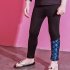 Boys Girls Split Swimsuit Fashion Printing Long Sleeves Sunscreen Swimming Tops Trousers Set 5040 blue fish scales XL