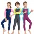 Boys Girls Wetsuit One Piece Swimsuit UV Protection For Diving Swimming Dark blue M