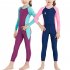 Boys Girls Wetsuit One Piece Swimsuit UV Protection For Diving Swimming Dark blue M