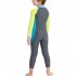 Boys Girls Wetsuit One Piece Swimsuit UV Protection For Diving Swimming Dark gray M