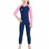 Boys Girls Wetsuit One Piece Swimsuit UV Protection For Diving Swimming Rose red L