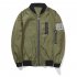 Boys Long Sleeve Jacket Fashion Stand Collar Solid Color Zipper Cardigan Baseball Uniform green 150cm