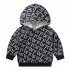 Boys Long Sleeves Hoodie Trendy Letter Printing Sweatshirt Outerwear For 1 3 Years Old Kids grey 9 12M 90cm
