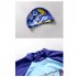 Boys Long Sleeves Swimsuit Set Trendy Printing Sunscreen Quick drying Swimwear Swimming Trunks Swimming Cap Suit skateboard 3 4 years L